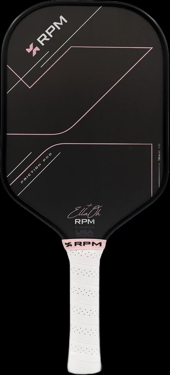 RPM Friction Pro V2 Ella Oh Pink pickleball paddle